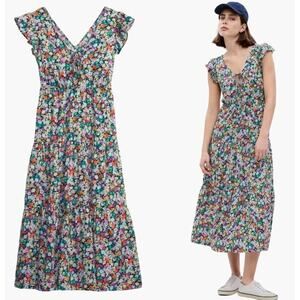 GAP Flutter Sleeve Maxi Dress PLUS SIZE XXL NEW WITH TAGS ditsy floral print